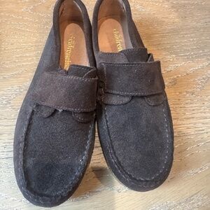 children Chic suede brown loafers size 37 ( US size 6)